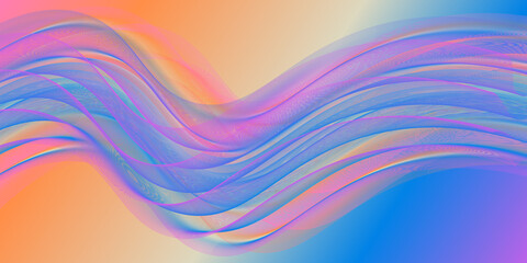 3d modern abstract colorful wave shape background 