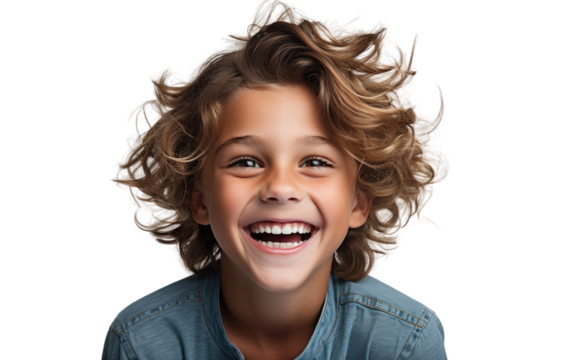 Playful Boy Spirit On Isolated Background