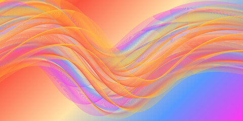 3d modern abstract colorful wave shape background 