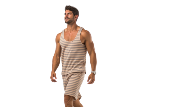 Relaxed Striped Style On Isolated Background