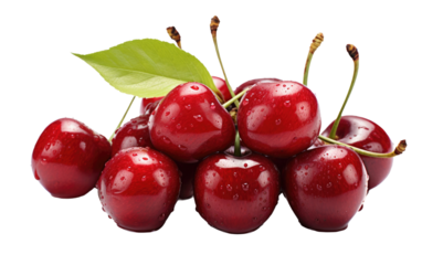 Ripe Kashmiri Cherries On Isolated Background
