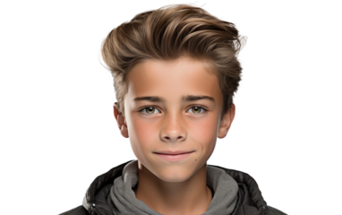 Youthful Years Boy On Isolated Background