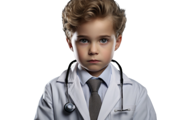 A Doctor in the Making On Isolated Background
