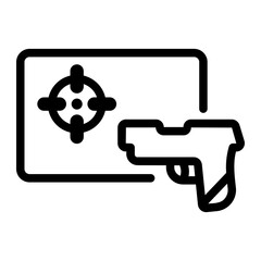 sniper line icon