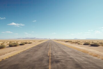 Fototapeta premium Beautiful road to nowhere generative AI