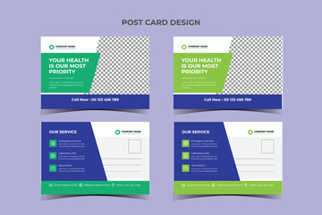 Medical Post card Template Design