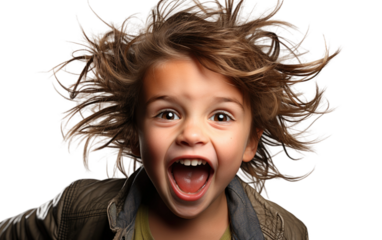 Messy Locks Baby Boy On Transparent Background