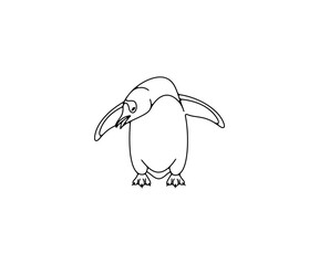 Obraz premium Subantarctic penguin or gentoo penguins, graphic design. Animal, bird, avian, feathered, antarctica and nature, vector design and illustration