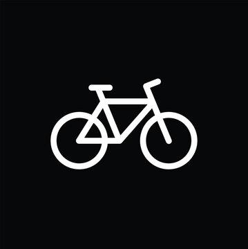 silhouette of a bike on black, foot cycle 