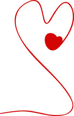 Heart outline sketch logo vector illustration. Cute Love Heart symbol hand drawing stylized design element