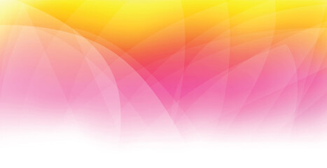 abstract white yellow pink gradient colorful background with curved lines silhouette. Wallpaper design, digital, poster,holiday, love, cover.