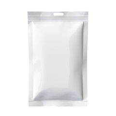 Blank white sachet packet, cut out
