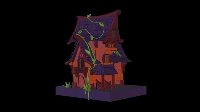 Whimsical Jolly Spooks: Cartoony and Playful Animated Haunted House