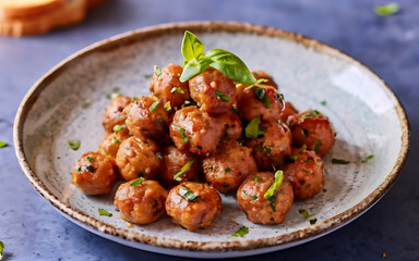 Fototapeta premium Capture the essence of Keftedes in a mouthwatering food photography shot