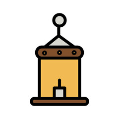 Lamp Lantern Light Filled Outline Icon