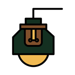 Blub Lamp Light Filled Outline Icon