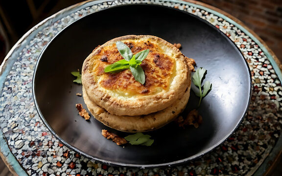 Capture the essence of Moroccan bread in a mouthwatering food photography shot