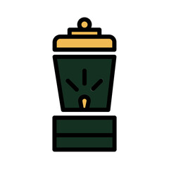 Lamp Lantern Light Filled Outline Icon