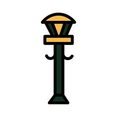 Lamp Lantern Light Filled Outline Icon