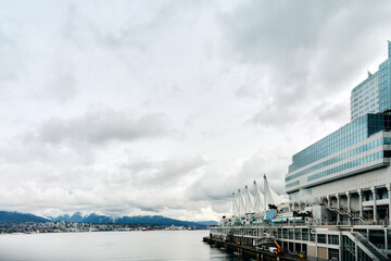 Canada Place on Burrard Inlet in Vancouver.