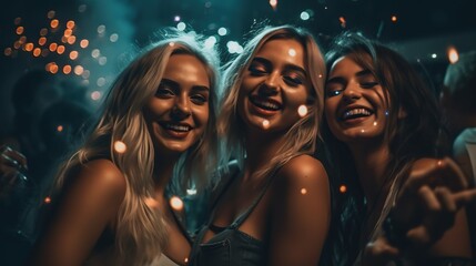 Three teenage girls were partying in a nightclub