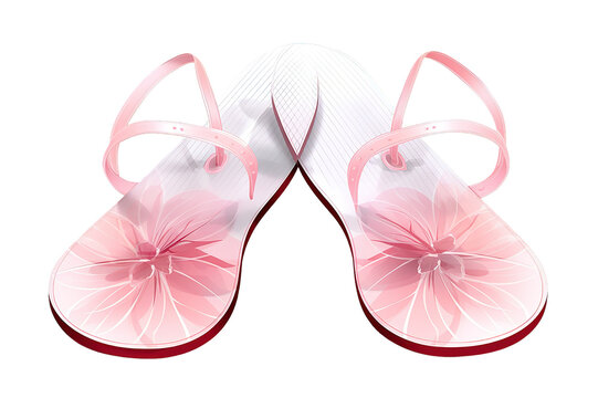 Sandal casual shoes isolated on a Transparent background. Generative AI