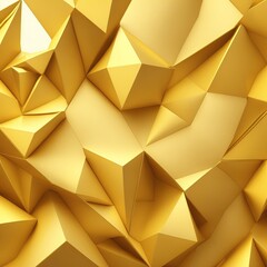 Yellow and gold 3d triangles background