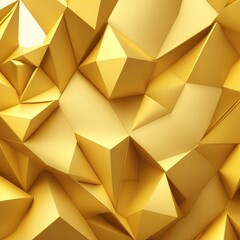 Obraz premium Yellow and gold 3d triangles background