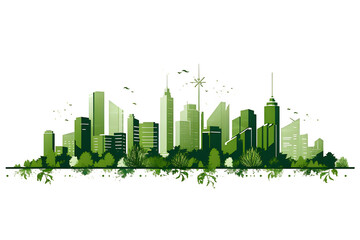 Fototapeta premium cityscape buildings scene icons on transparency generative AI 
