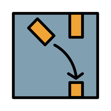 Car Parallel Park Filled Outline Icon