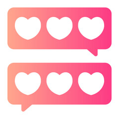 love message gradient icon