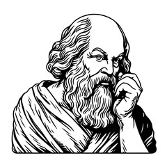 Socrates portrait - obrazy, fototapety, plakaty