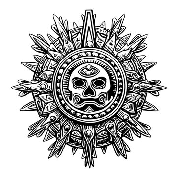 Mayan or Incan Symbol of a Sun