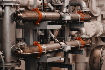 Intensive UV Light Lamp Reactor As A Part Of A Certified Ballast Water Treatment System. Ultra Violet Radiation Process For Biological Disinfection