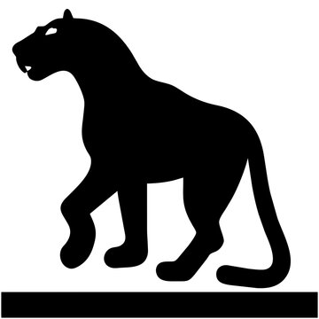 Pouncing panther vektor icon illustation