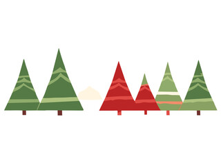 christmas trees on a white background, christmas tree on a white background, christmas tree on a green background