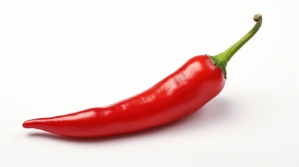 Red Hot Chili Pepper on White Background. Vegetable, Vegetarian, Cook, Spice, Spicy

