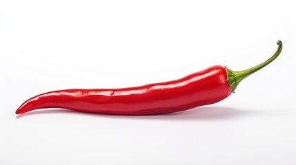Red Hot Chili Pepper on White Background. Vegetable, Vegetarian, Cook, Spice, Spicy
