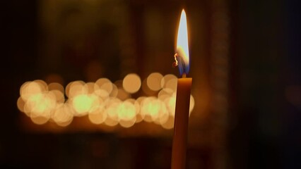 Religion fire candle church burn symbol background holiday night evening