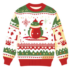 vector illustration of a christmas sock, vector illustration of a christmas tree