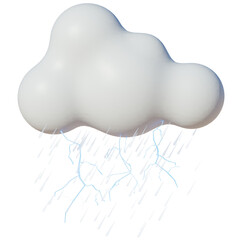 3D illustration Thunderstorm object