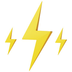 3D illustration Lightning object