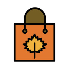 Bag Maple Sale Filled Outline Icon
