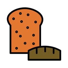 Bread Dinner Holiday Filled Outline Icon