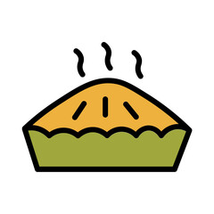 Cake Day Pie Filled Outline Icon