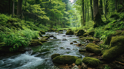 Obraz premium Secluded Mountain Brook in Wilderness