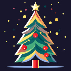 abstract christmas tree, christmas tree vector, christmas tree vector illustration