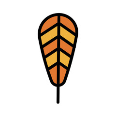 Eagle Feather Native Filled Outline Icon