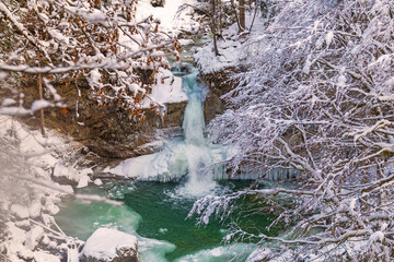Allgäu - Winter - Ostertobel - Wasserfall - Gunzesried