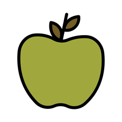 Fruit Dinner Holiday Filled Outline Icon